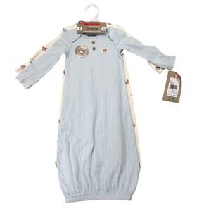 NWT Huggies Babywear 2 Pack Organic Cotton Ribbed Sleeper Gowns 3M Woodland